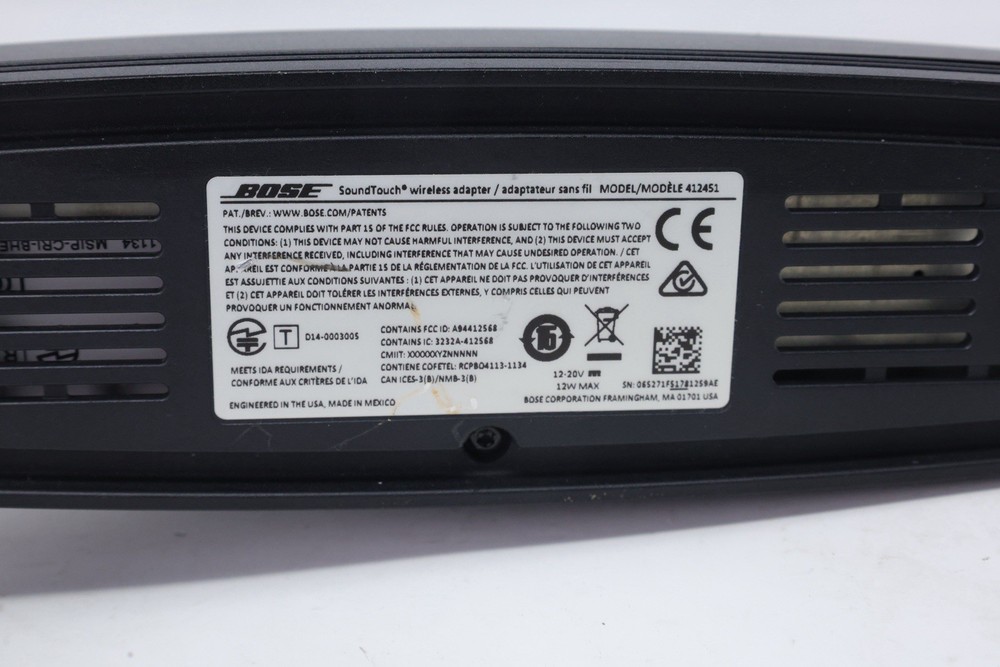 Bose SoundTouch Wireless Adapter WiFi Bluetooth 412451-SM2