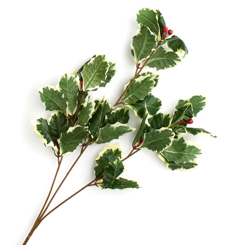 Poly Silk Holly Leaf Sprays - 4 Sprays