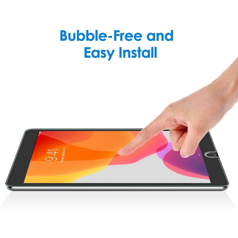 For iPad 9th/8th/7th Gen 10.2 inch Tempered Glass Screen Protector Full Coverage