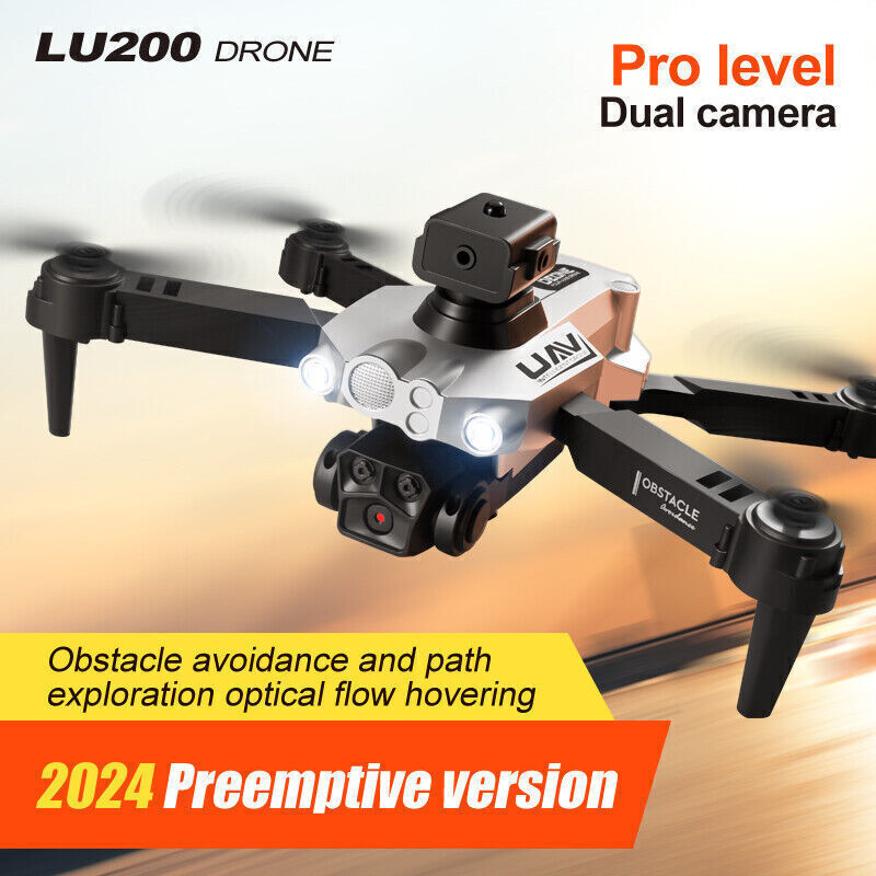 LU200 Drone WIFI FPV Optical Flow 4K Dual Camera Obstacle Avoidance Quadcopter