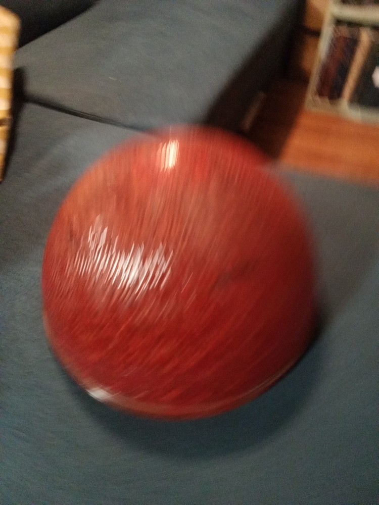 Vintage Art Deco 13” Red Glass  Ceiling Light Globe Shade