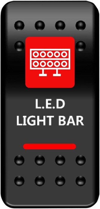 Moose On/Off Lightbar Rocker Switch Red