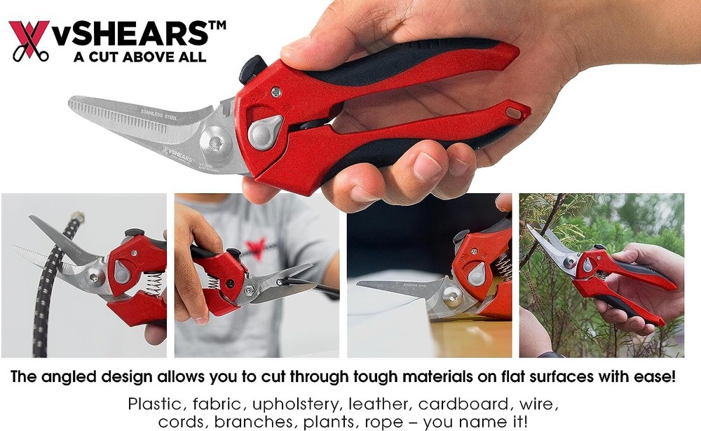 VT-3989 vSHEARS 8" Multi-Purpose Angled Shears by Vampire Tools