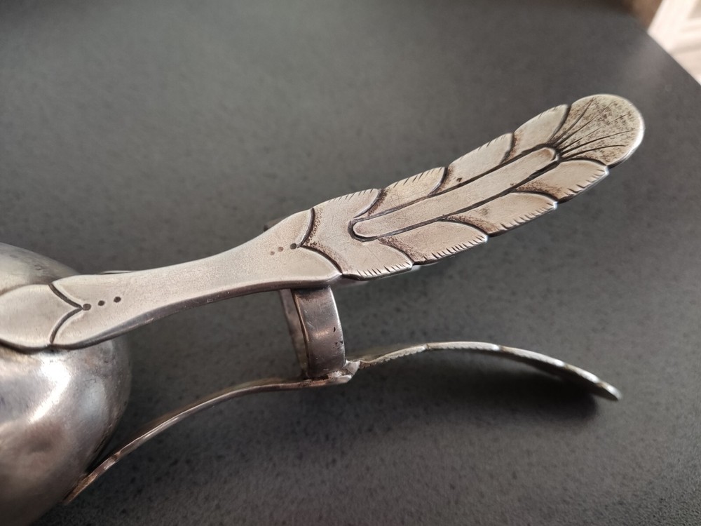 Antique Silver Mate Creole Silverware Three Legs Embossed