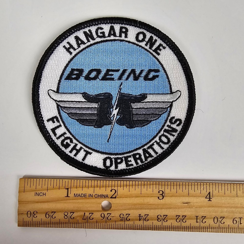 Boeing Hangar One Flight Operations Embroidered Patch 3-1/2" UNUSED