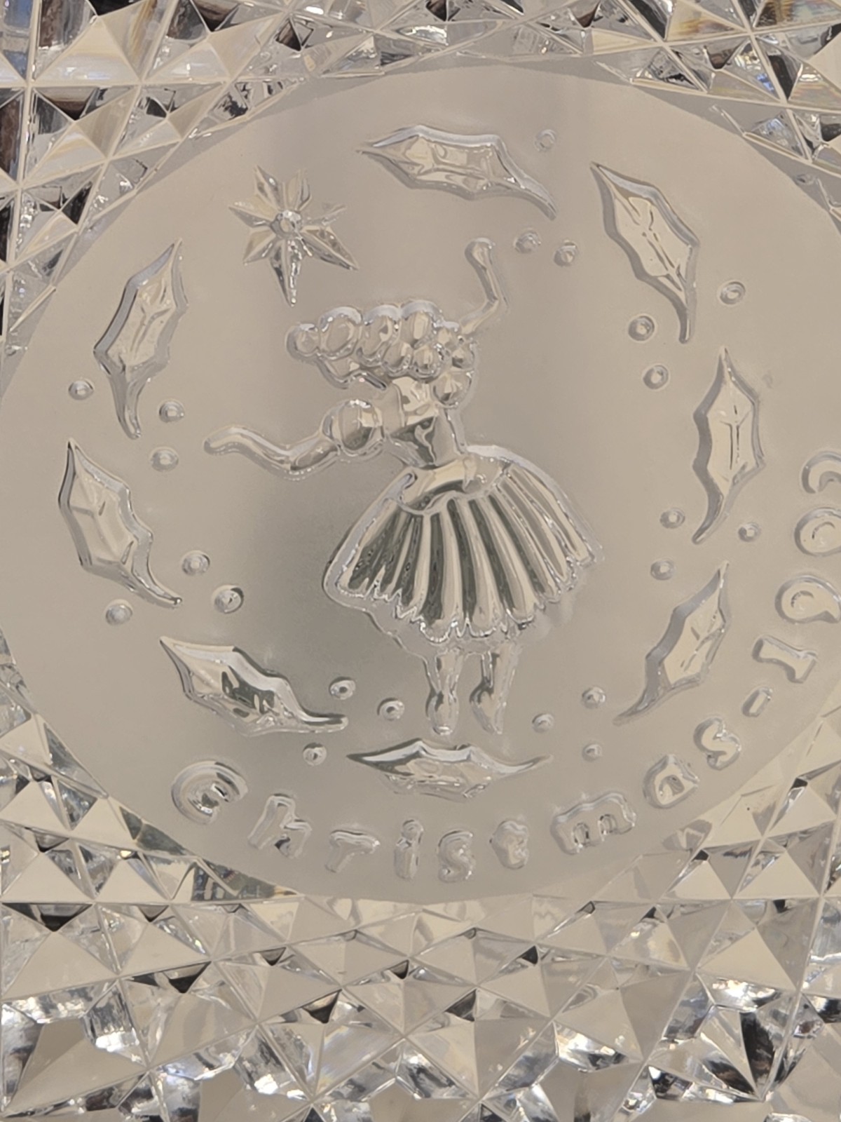 VTG Waterford Cut Crystal 12 Days Of Christmas 8" Diameter Christmas 1989 & 1992