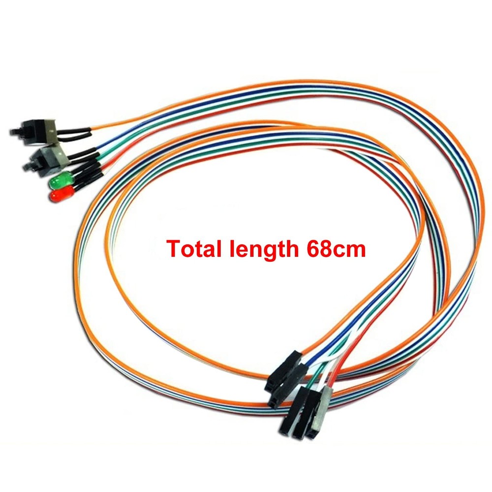 ThtRht 3 Pack Desktop Computer PC Case Power Supply On Off Reset Push Red