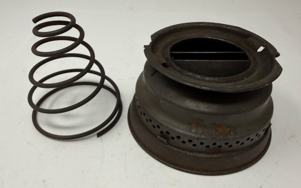 original Adlake short globe railroad lantern globe retainer & spring