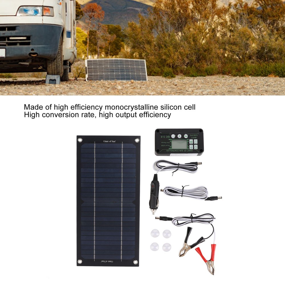 Portable 15W Solar Panel 600W MPPT 100A Controller Multifunction Outdoor Power