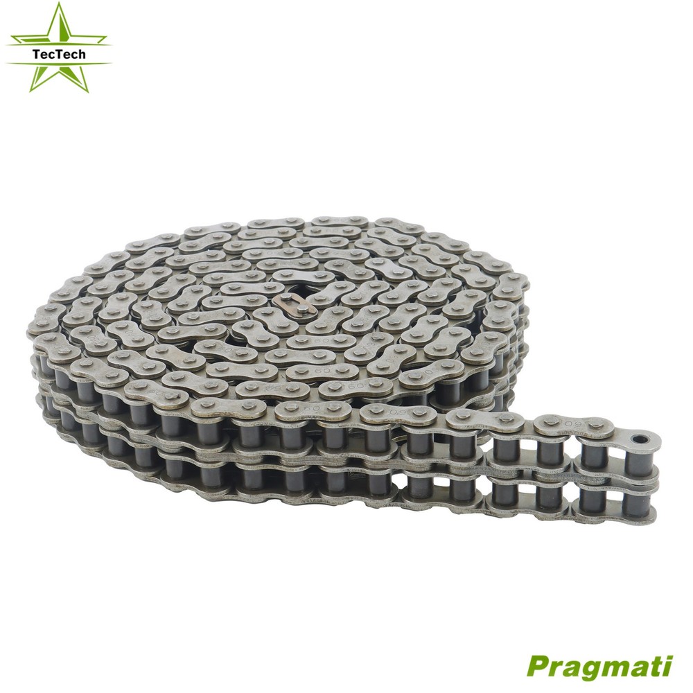 Durable 10FT #60-2 Duplex Double Strand Roller Chain 0.75" W/2 Connecting Links