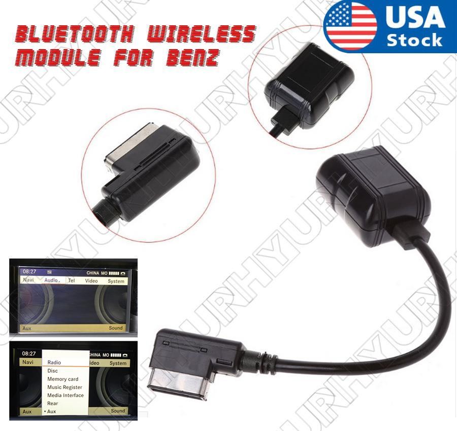 Car Bluetooth Wireless Module for Benz Radio Stereo Aux Cable Adapter MMI Socket
