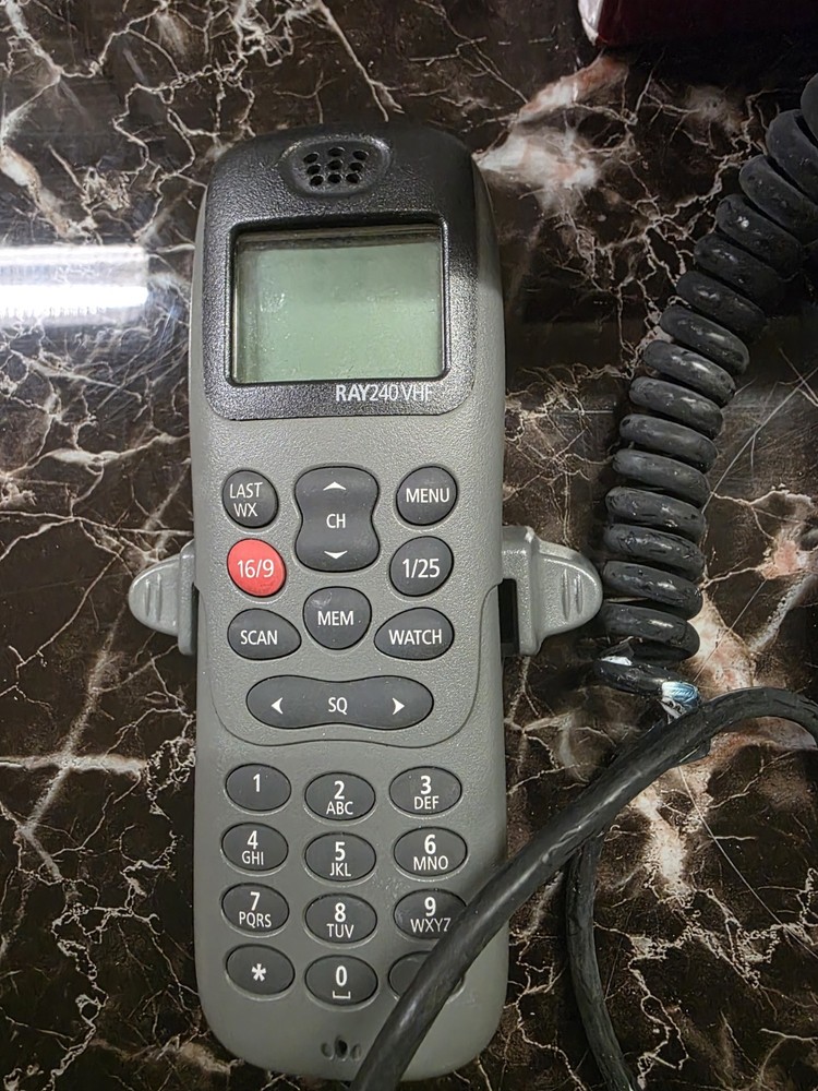 Raymarine Ray240 VHF Handset Mic E45009 - Fully Tested Includes Ray240 Module!