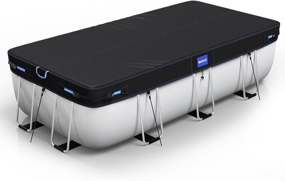 All-Weather 12x18 Ft Rectangular Pool Cover with Enhanced Stability & Safety