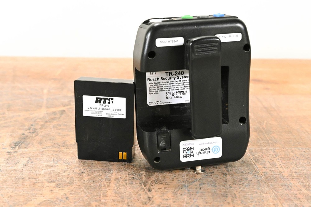 RTS TR-240 2.4 GHz Wireless Intercom Beltpack CG01DEV