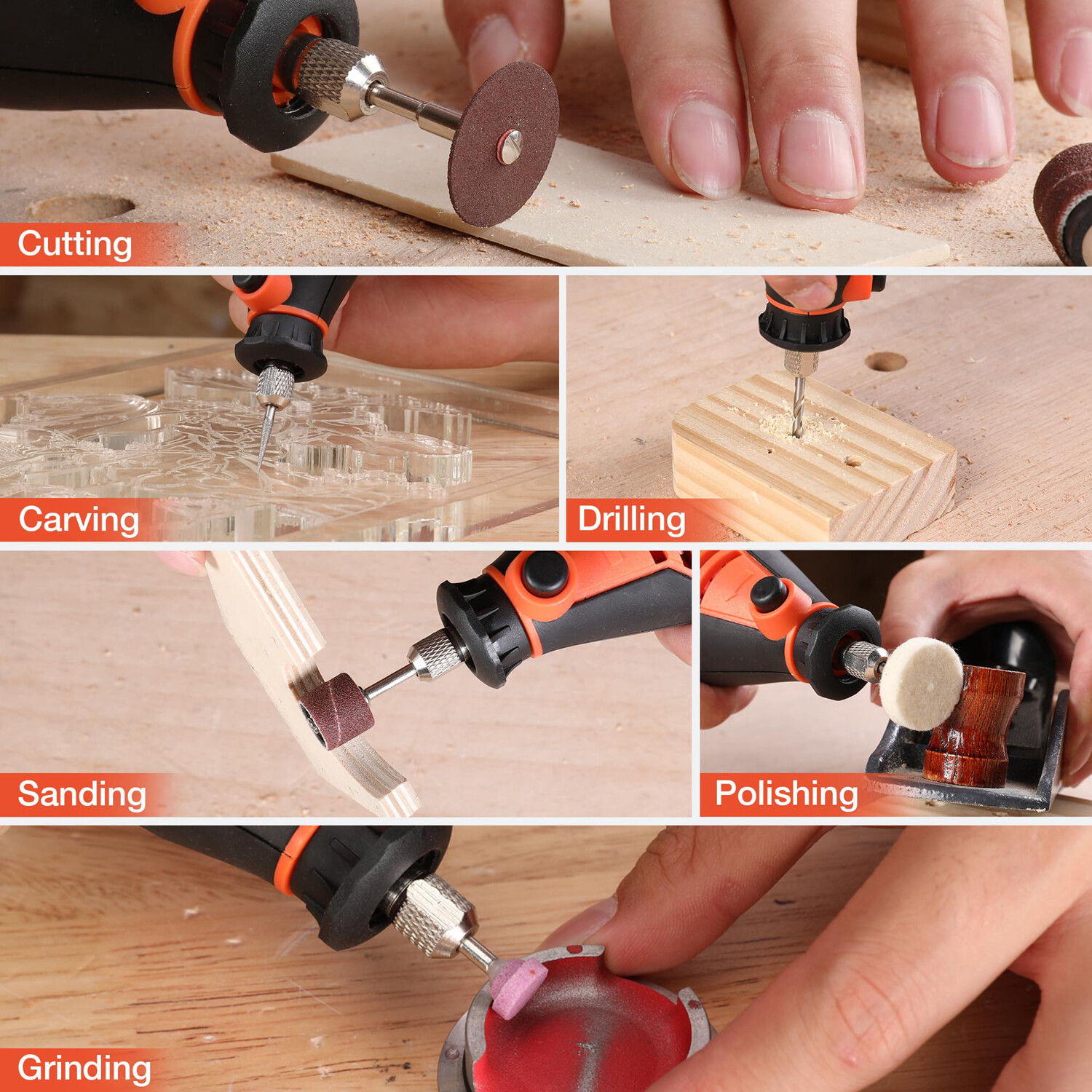 ValueMax 1.2Amp Corded Dremel Rotary Tool Kit 5 Variable Speed with Storage Case