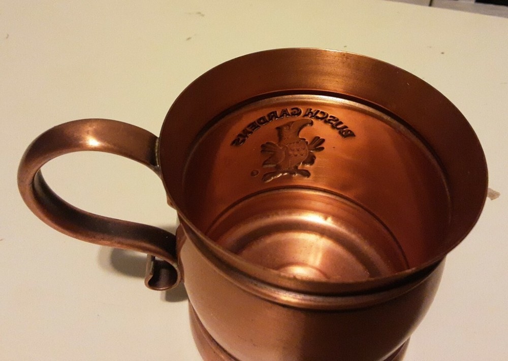 RARE Vintage Busch Gardens Copper (?) Cup Mug