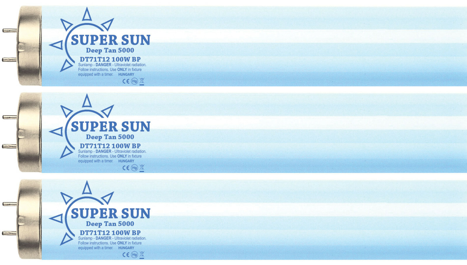 Super Sun Deep Tan 5000 F71 T12 100W Bi-pin Tanning Lamps - Bronzing Bulbs!