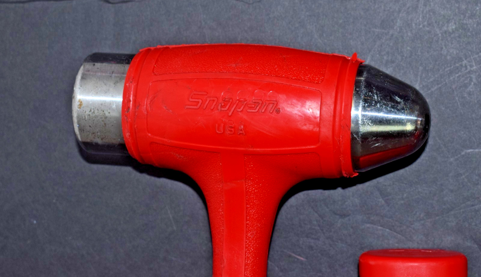 Snap-On RED 3pc Ball Peen Soft Grip 24 32 40oz Steel Face Dead Blow Hammer Set