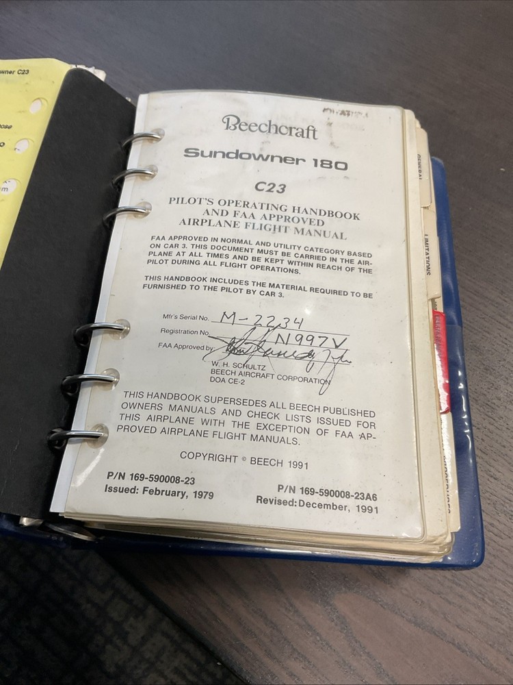 Beechcraft Sundowner Pilot’s Operating Handbook C23