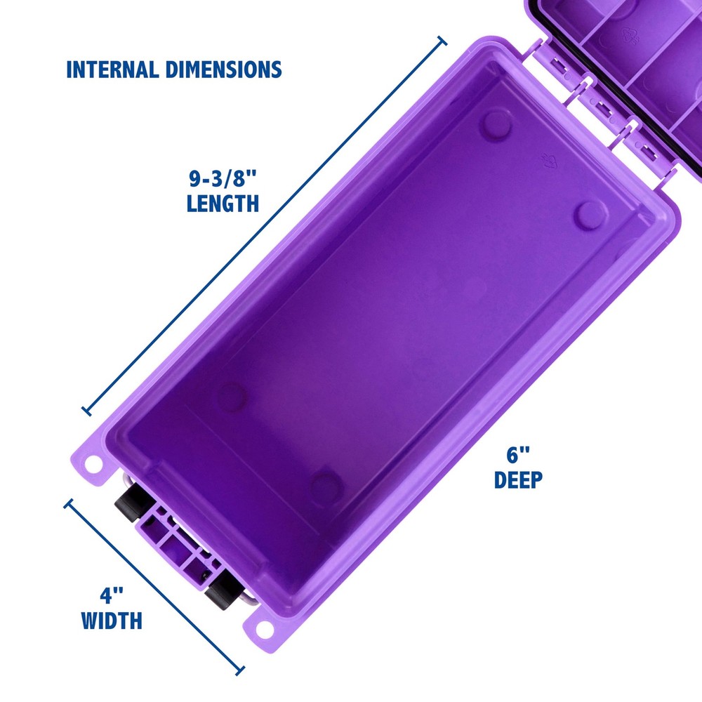 Sheffield 12632 Ammo Storage Box, Stackable .30 Cal Standard Single, Purple
