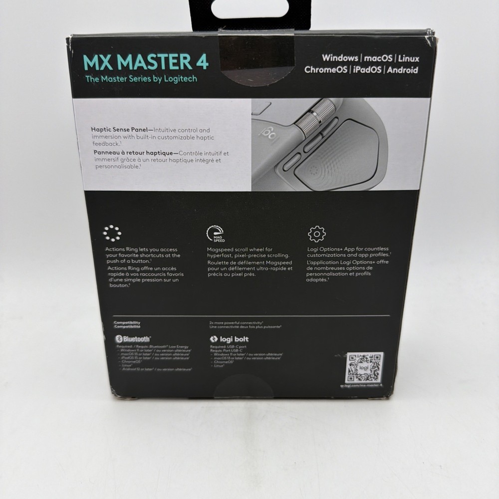 Logitech MX Master 4 Wireless Mouse, Pale Gray