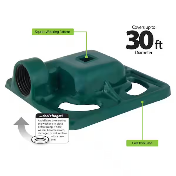 Heavy-Duty Cast Iron Square Sprinkler