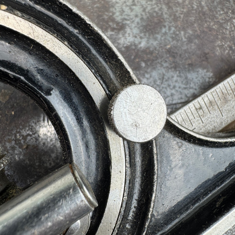 Vtg BATES Mfg Co. Reverse Protractor Head Combination Square - USA