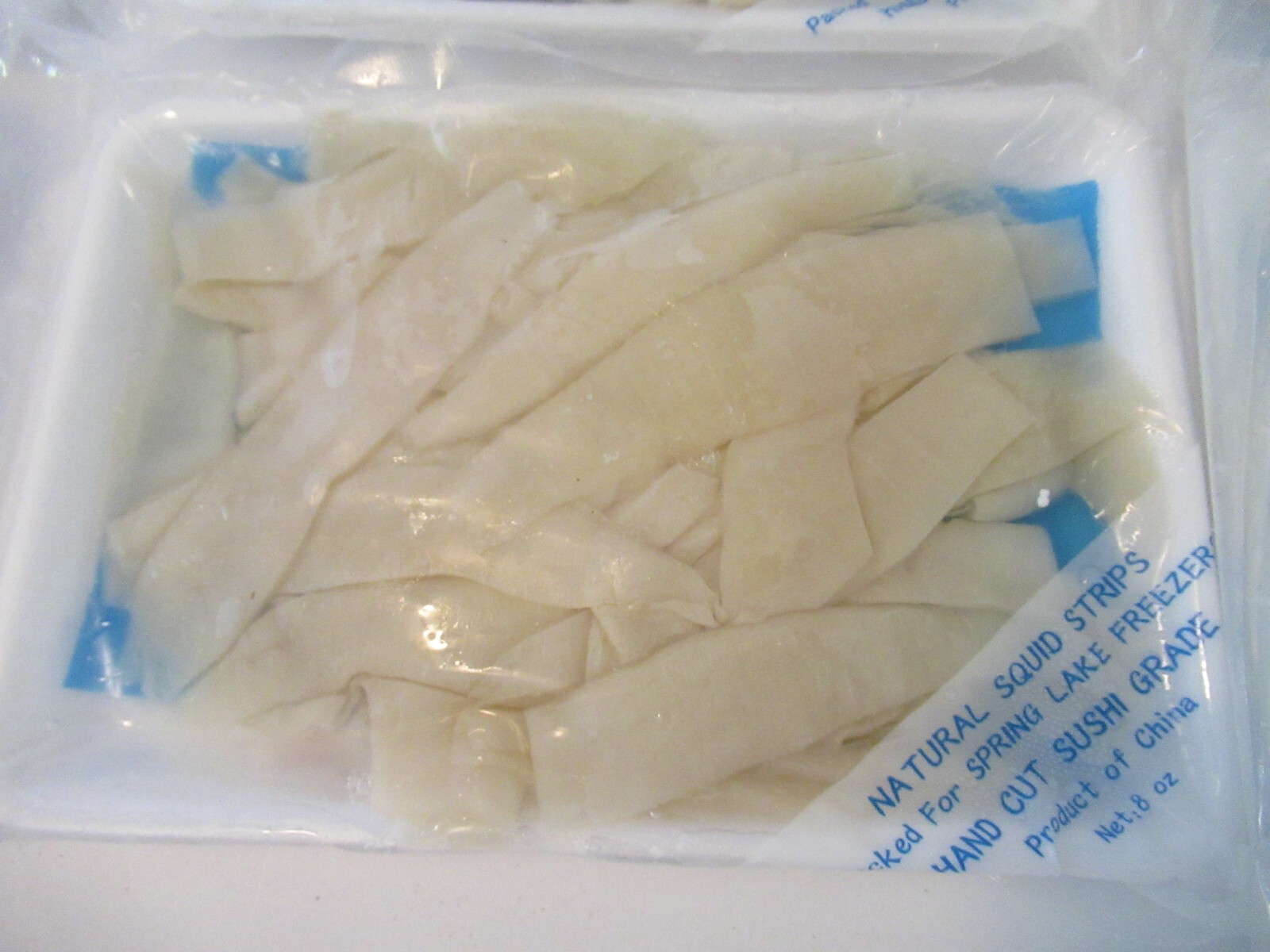 FROZEN BAIT SQUID STRIPS 4-6" FLUKE PORGY SEA BASS 6 X 8 OZ FRESH FISHING BAIT
