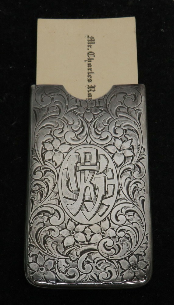 VICTORIAN ERA STERLING SILVER CALLING CARD CASE