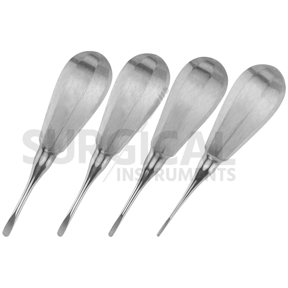 4 Pcs Luxating Straight Elevators Set Dental Instruments Stainless German Grade