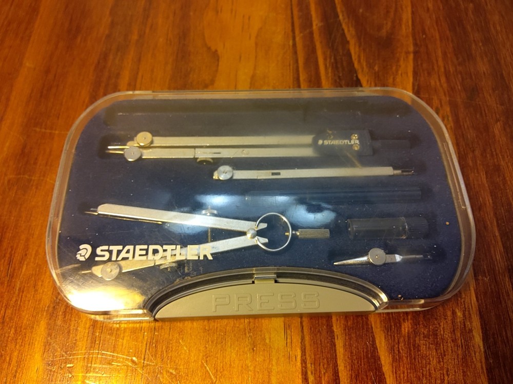 STAEDTLER DRAFTING SET w/ Hard Case #559 09 Nice!
