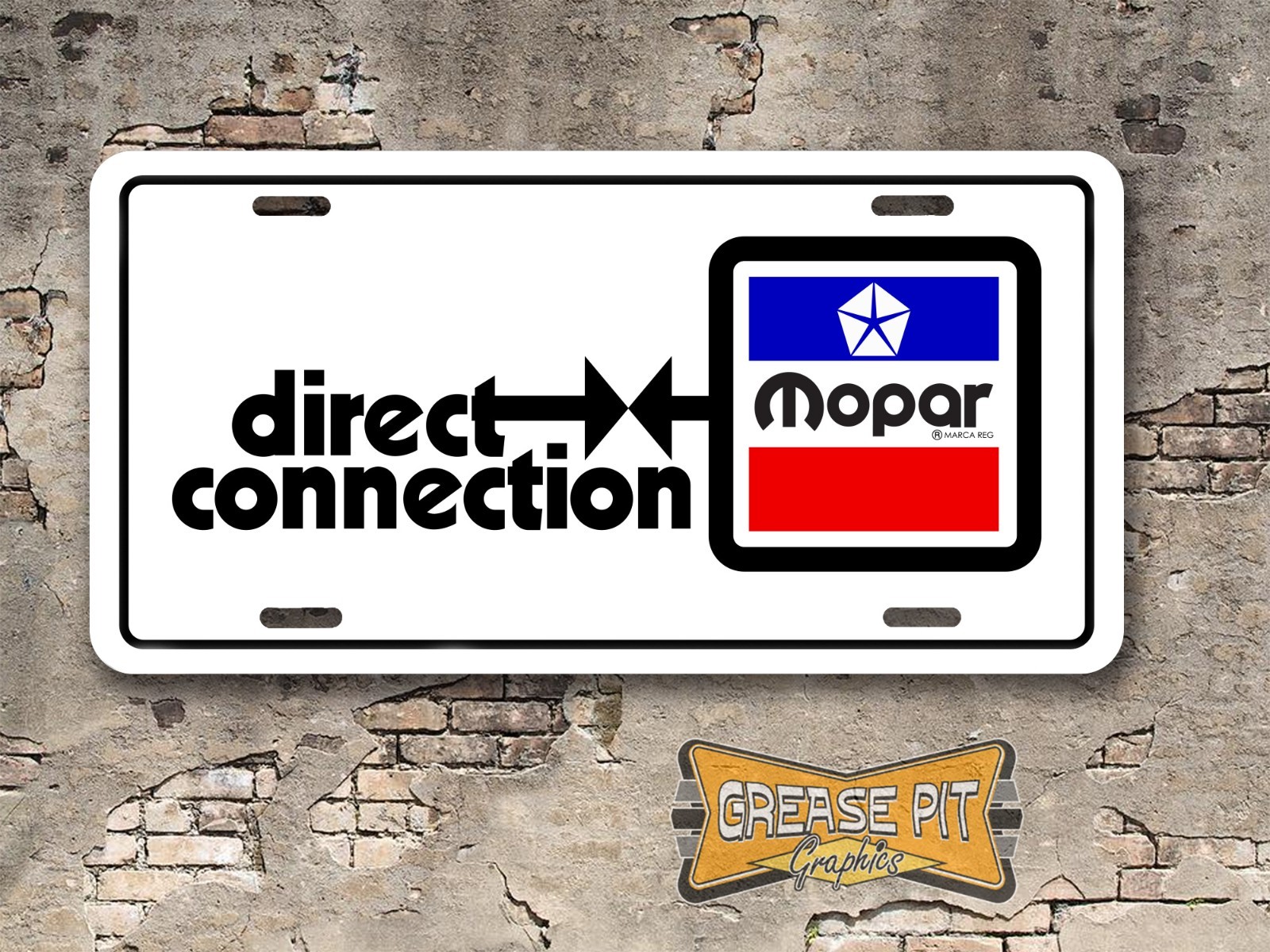 Direct Connection  Mopar Novelty License Plate - Choose Color