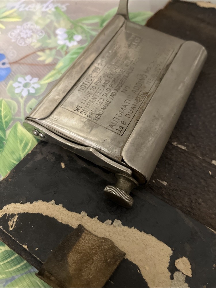 Antique GOLDEN GEM 4 ¾” Automatic Adding Machine NY Pocket Size c. 1907: Working