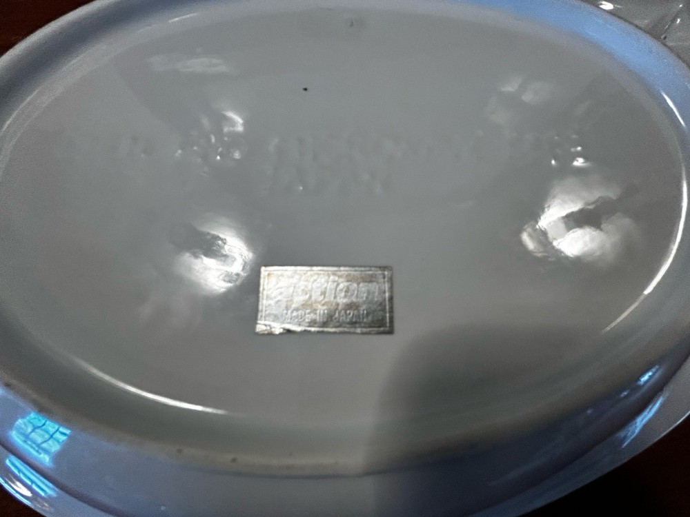 White Ceramic Duck Serving Dish From Japan 14”x7”