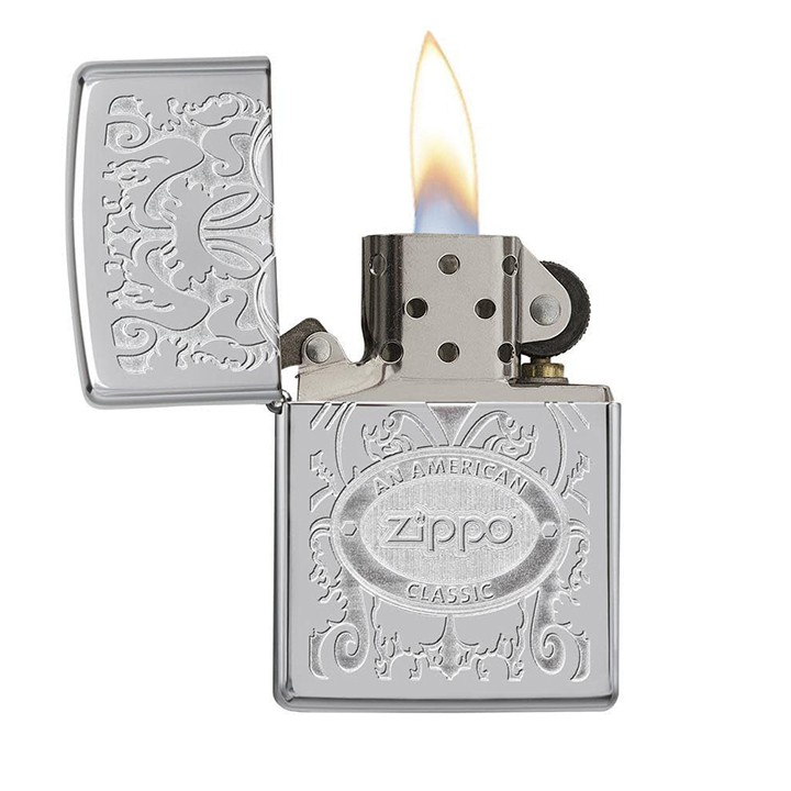 Zippo Crown Stamp High Polish Chrome Windproof Lighter