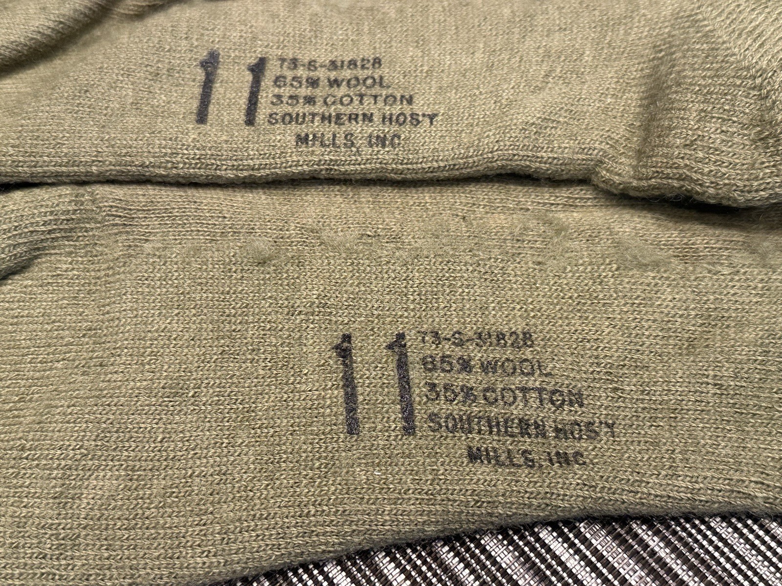 4 Pairs Military Issue Army Boot Socks Korean War Era Wool Cotton Size 11
