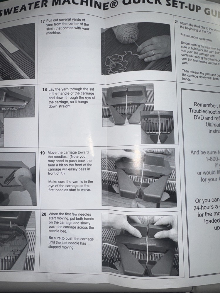 Ultimate Sweater Machine& Row Counter& Extension Kit Instructions GUC