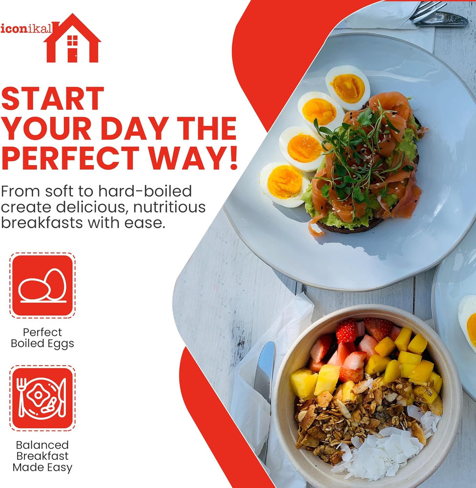 Egg Timer 2-Pack, BPA Free Color Changing for Soft or Hard Boiled Eggs