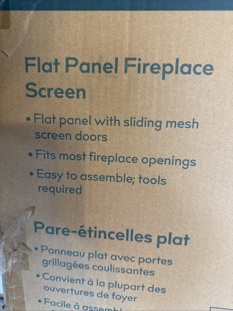 Style Selections Flat Panel Fireplace Screen # 0669003 Black Finish