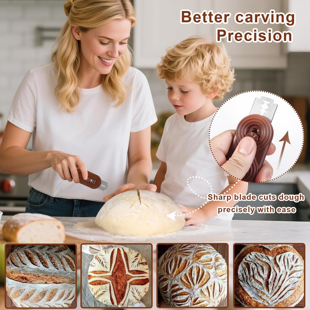 Bread Lame Dough Scoring Knife, Bread Scoring Tool,Upgraded Retractable & Mag...