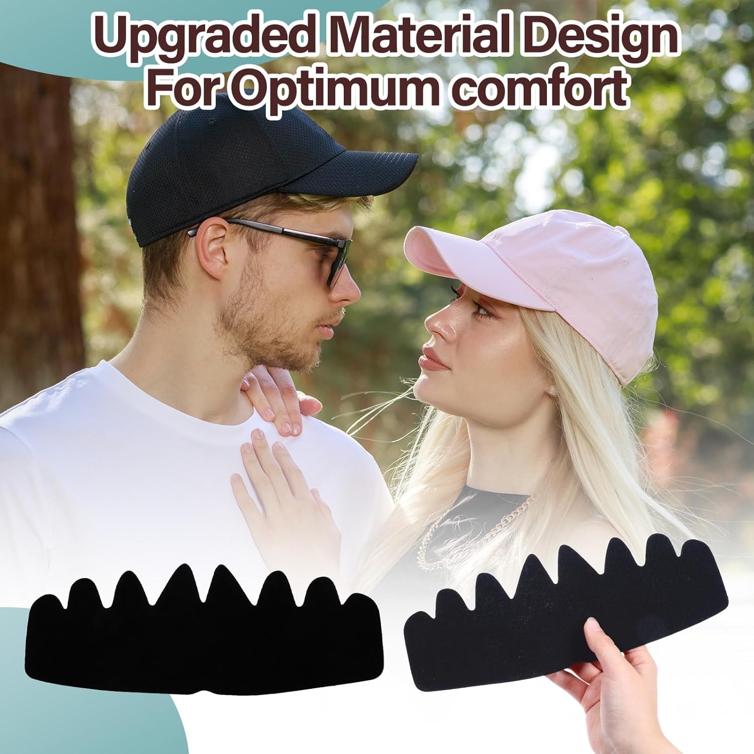 6 Pcs Black Baseball Cap Inserts Shapers,Flexible Washable Hat Shaper Insert...