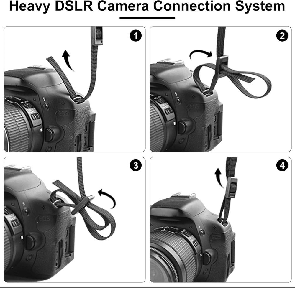 Neck Strap Silicone Camera Straps - Padded Camera Strap, 1.5" Wide Adjustable...