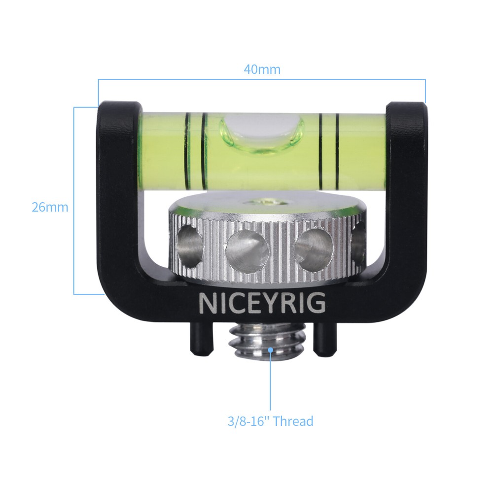 Niceyrig Linear Bubble Level with 3/8" Arri Locating Pin