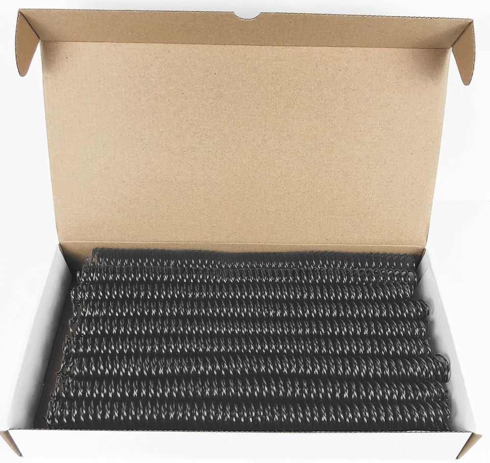 Plastic Spiral Coils, 100 Pack, 14mm, 115 Sheet Capacity