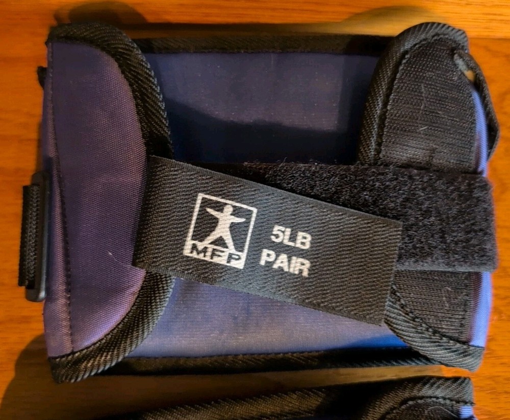 MFP 5lb Adjustable Ankle Weights Blue 5 Pound (2.5lb Each)