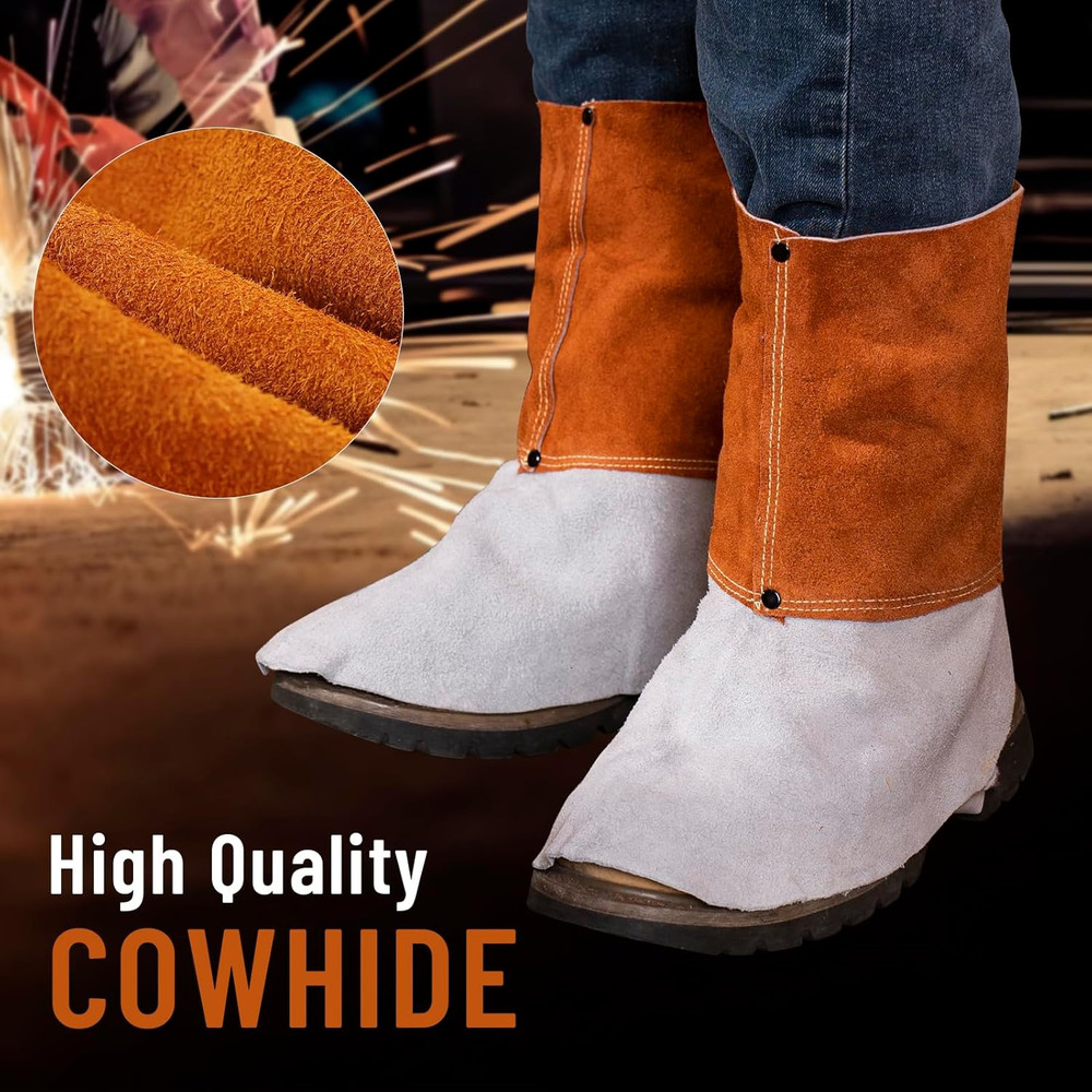 Leather Welding Spats - Welding Boot Covers, 1 Pair