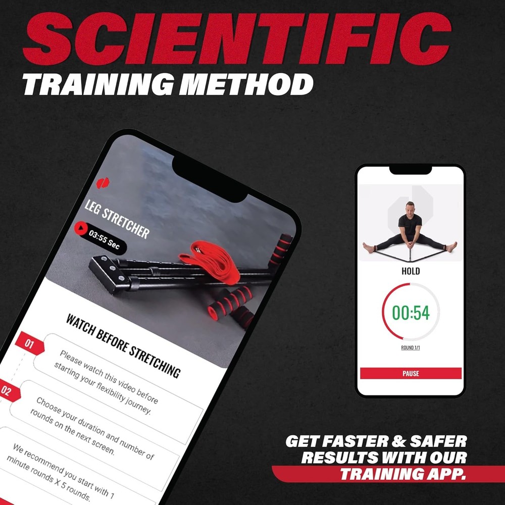 Split Machine for Flexibility with Trainer APP Adjustable 3 Bar Leg Stretcher