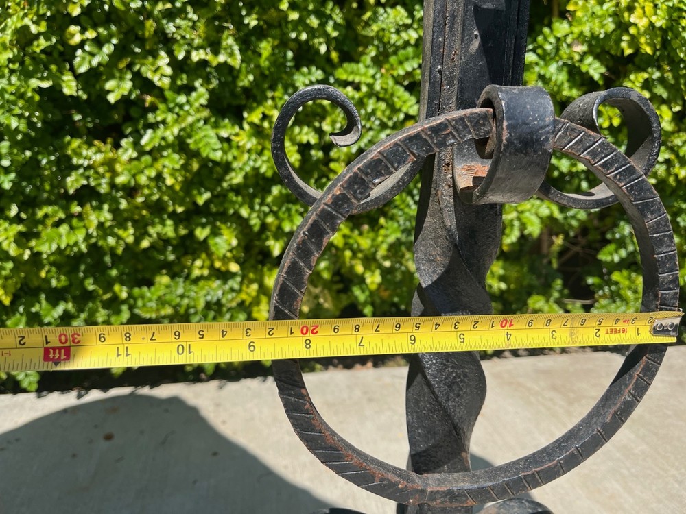 antique wrought iron andirons