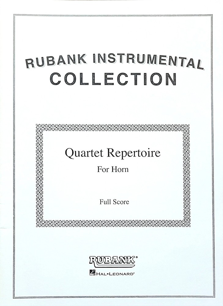 Quartet Repertoire For Horn Full Score