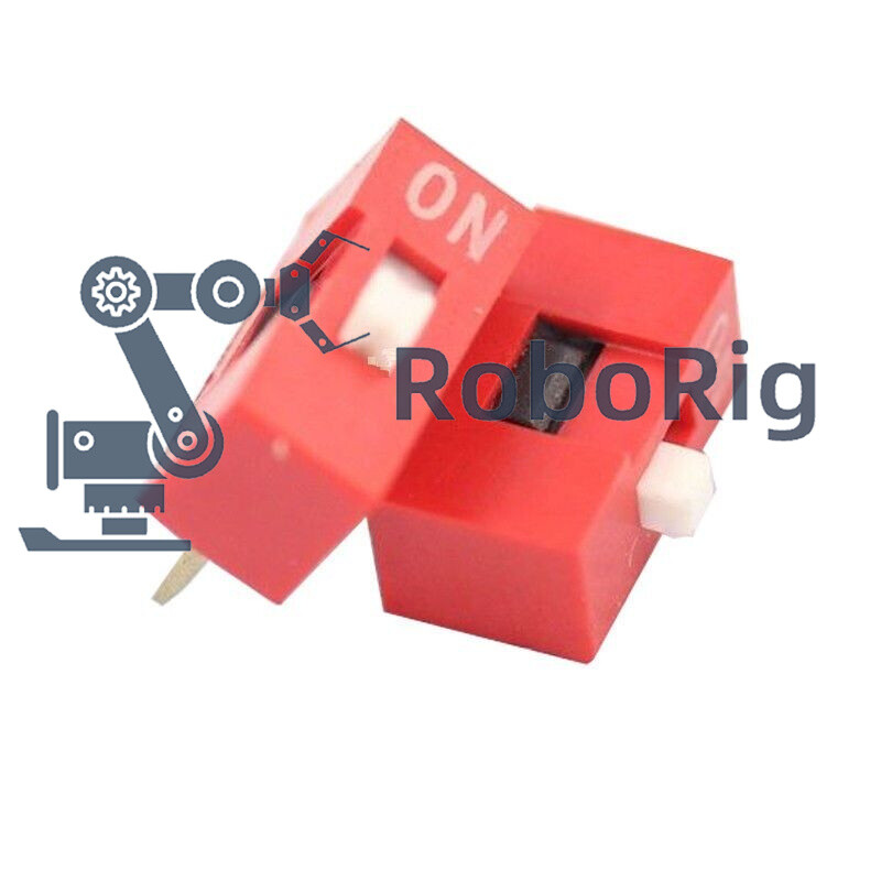 100Pcs Slide Type Switch Module 1-Bit 2.54mm 1 Position Way DIP Red Pitch